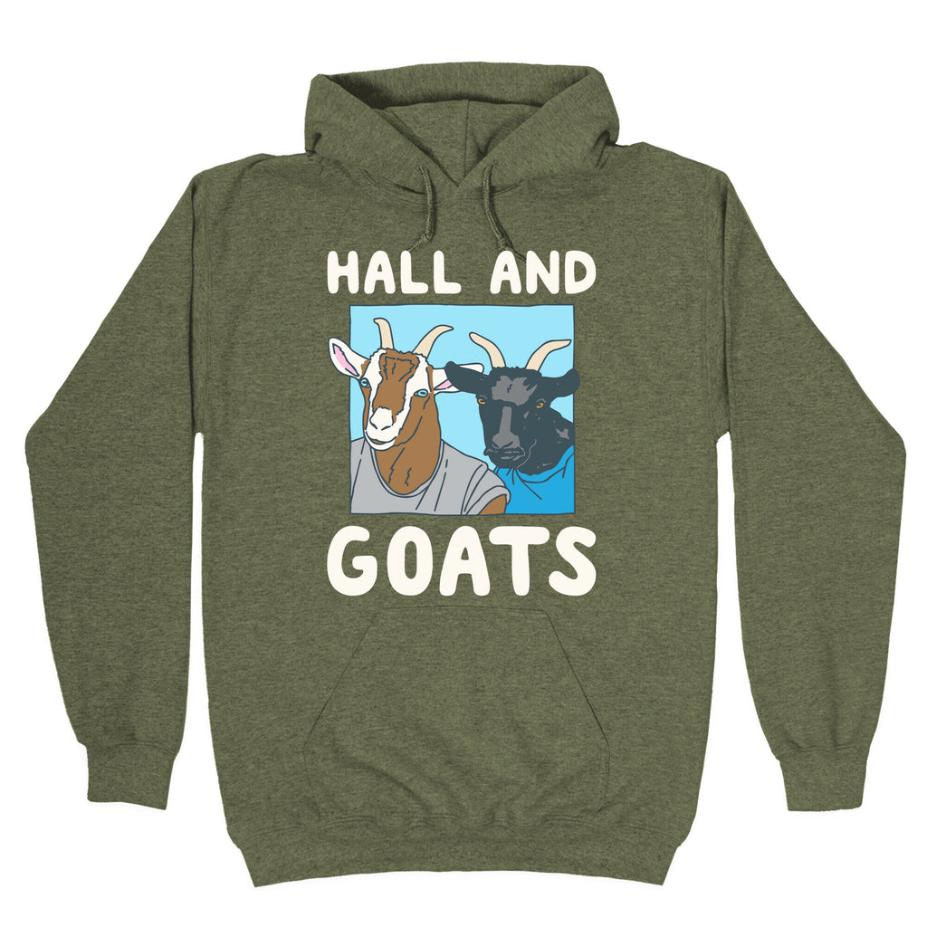 Hall And Goats Parody White Print Hoodie