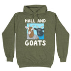 Hall And Goats Parody White Print Hoodie