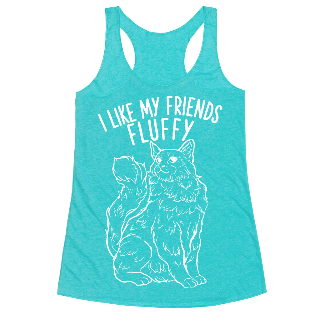 I Like My Friends Fluffy Cat Racerback Tank