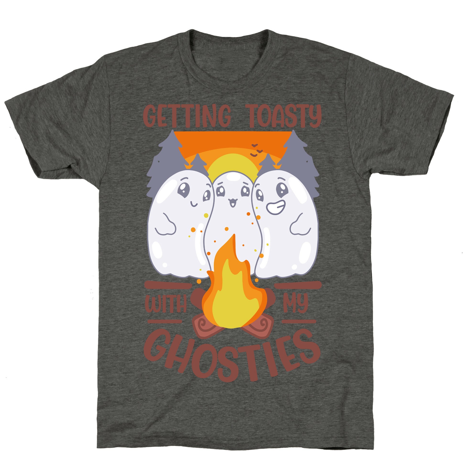 Getting Toasty With My Ghosties  Unisex Triblend Tee