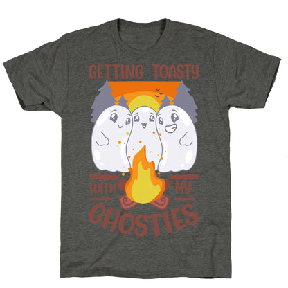 Getting Toasty With My Ghosties  Unisex Triblend Tee
