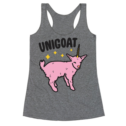 Unigoat Goat Unicorn Racerback Tank