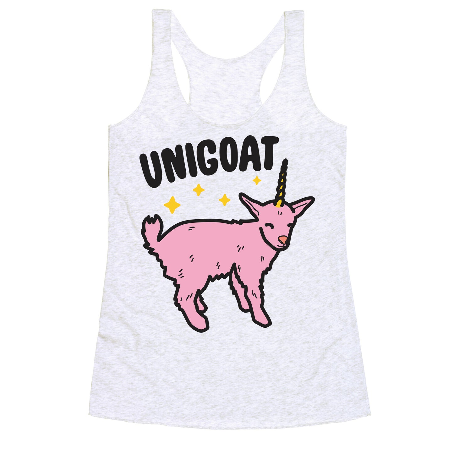 Unigoat Goat Unicorn Racerback Tank