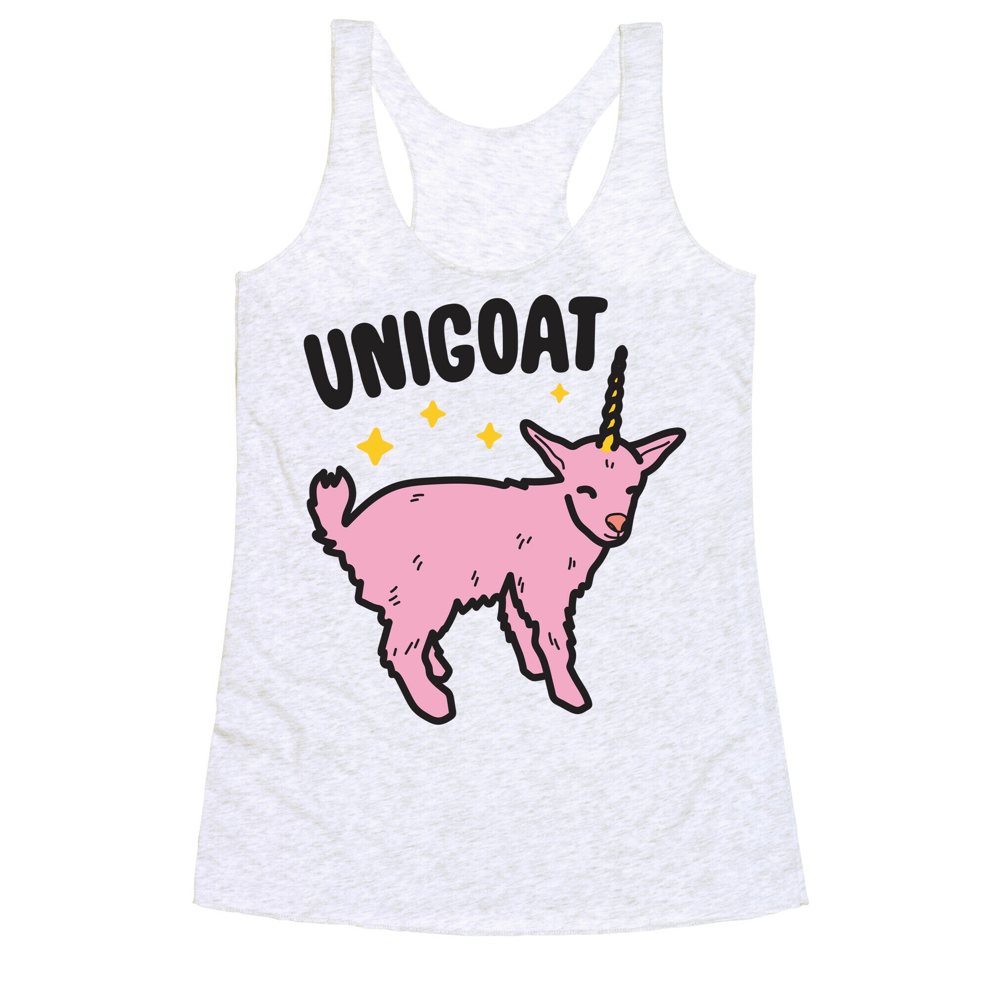 Unigoat Goat Unicorn Racerback Tank