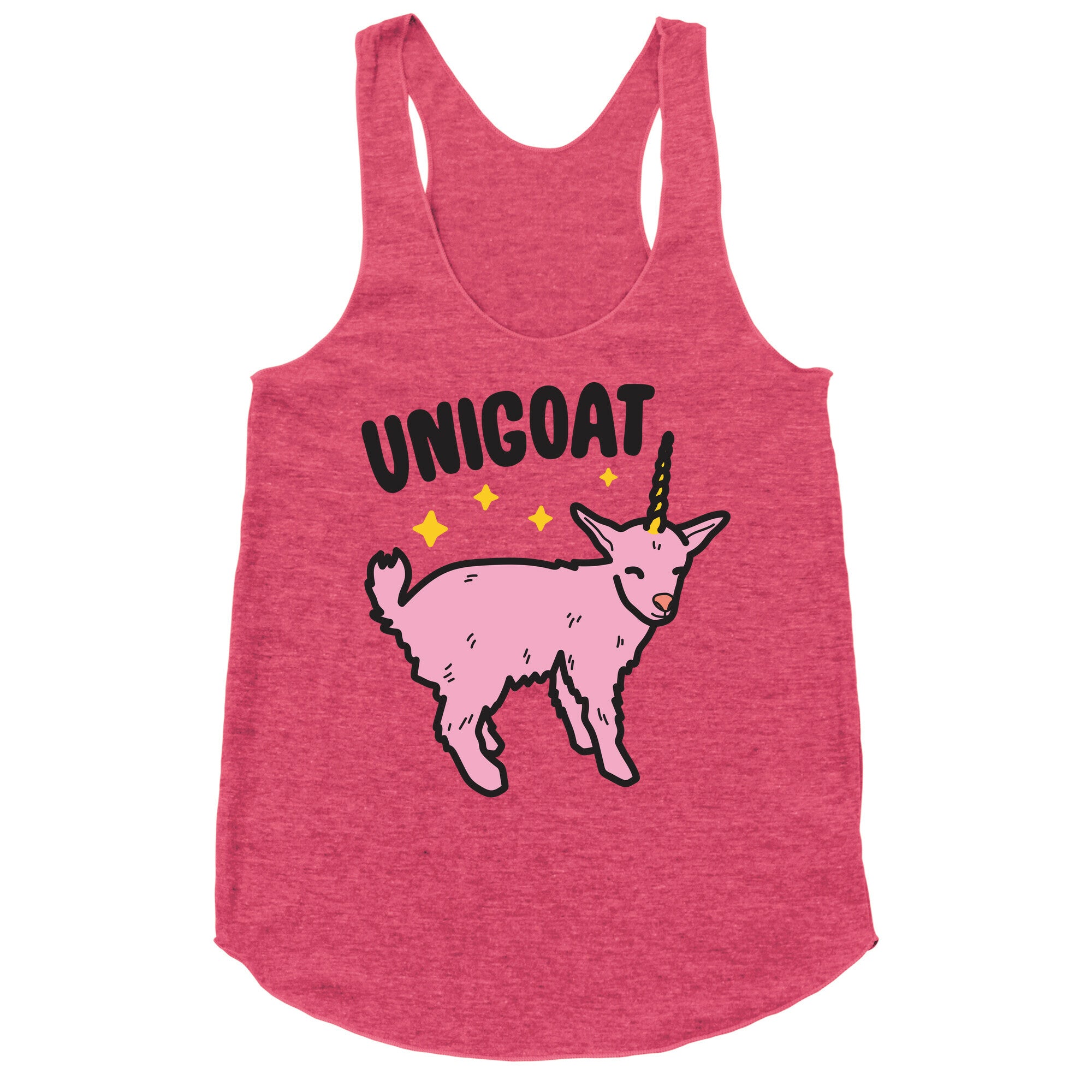 Unigoat Goat Unicorn Racerback Tank