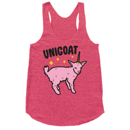Unigoat Goat Unicorn Racerback Tank