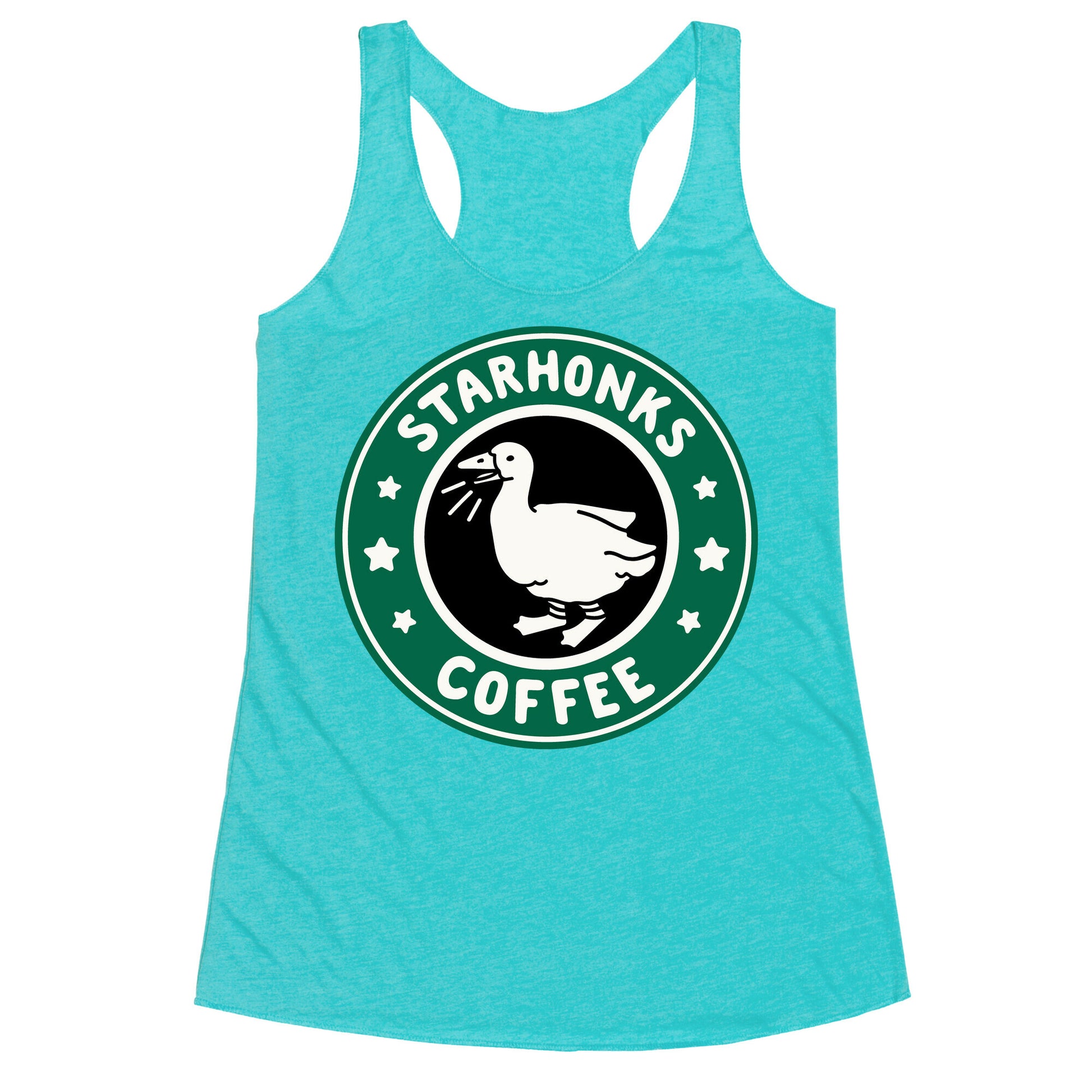 Starhonks Coffee Parody Racerback Tank