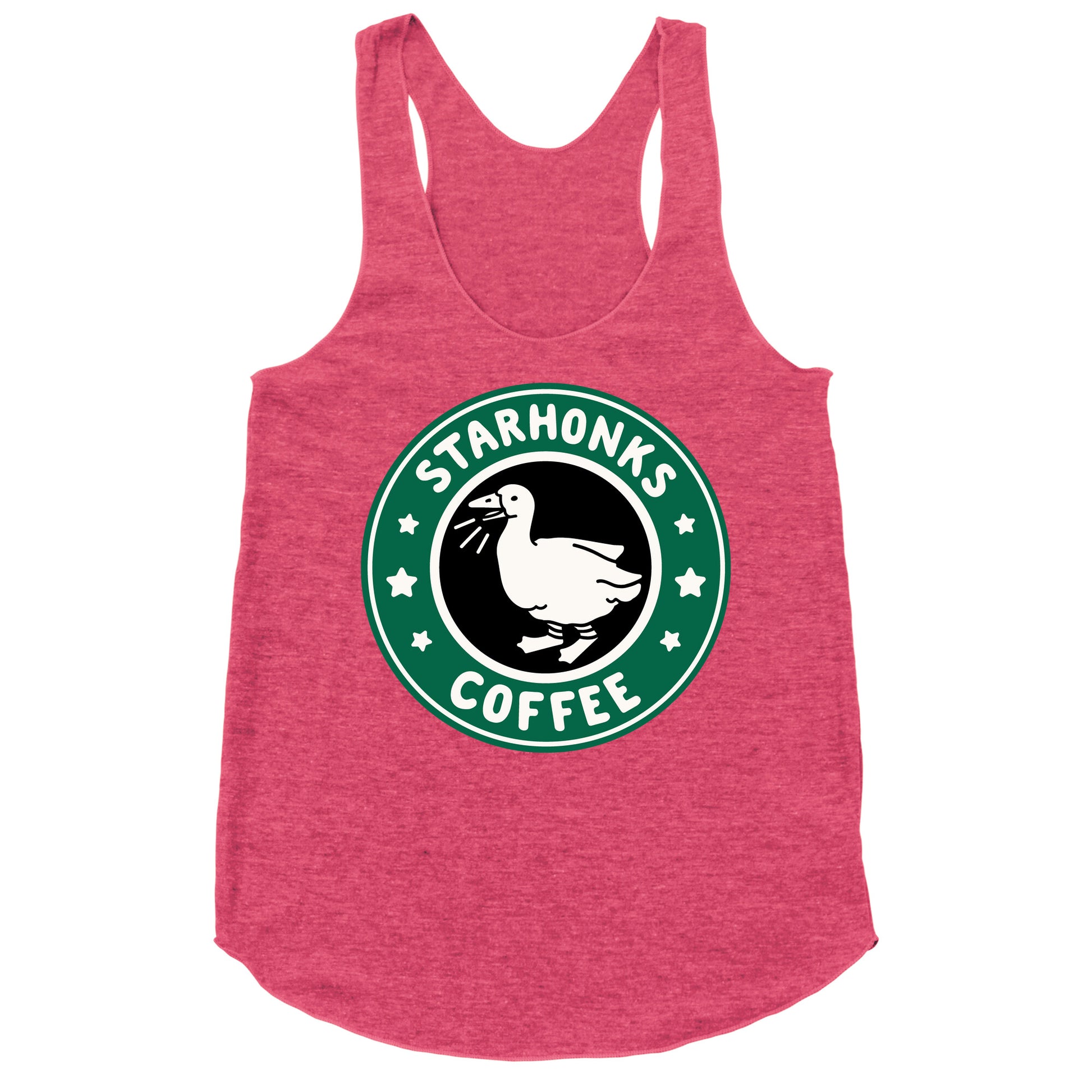 Starhonks Coffee Parody Racerback Tank