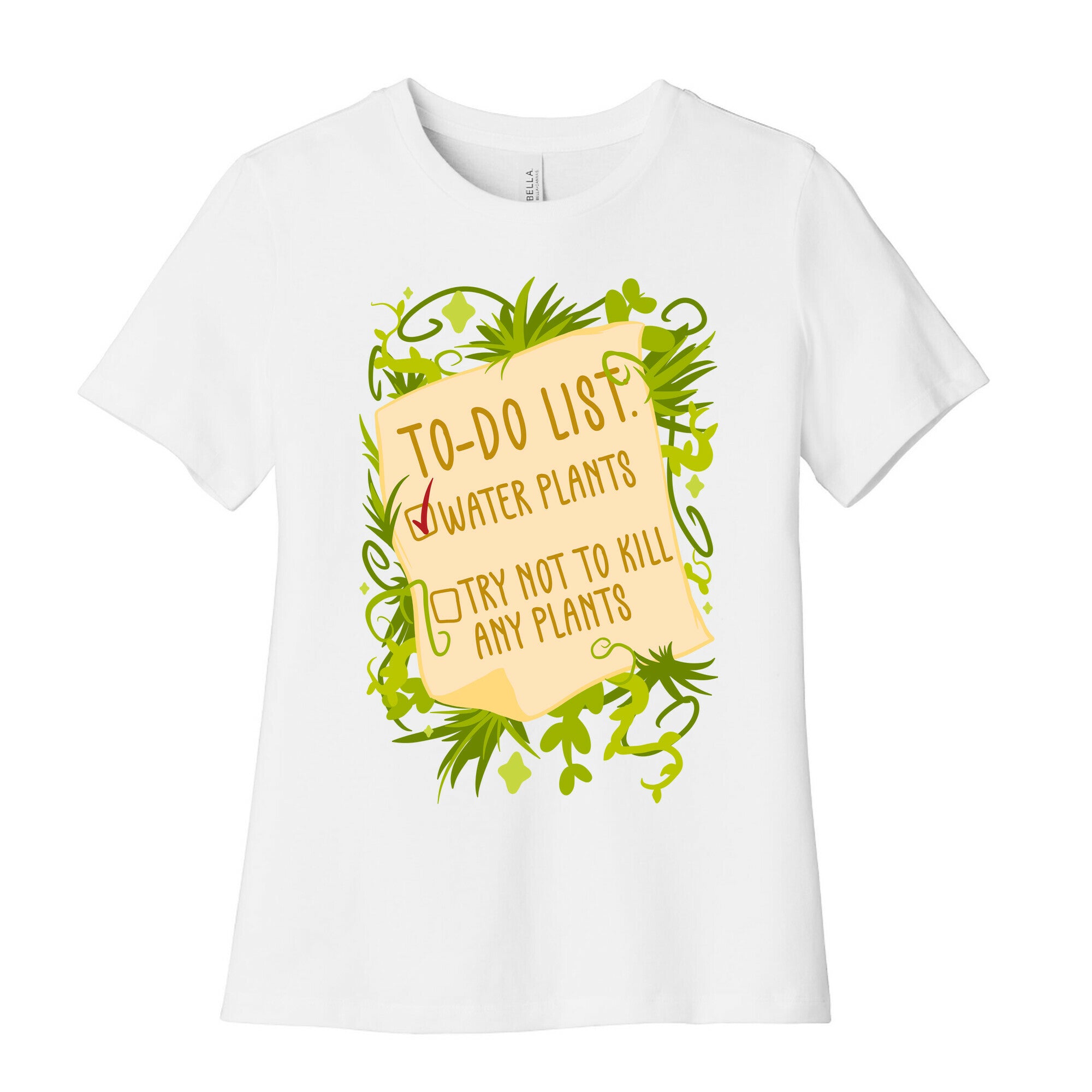 Try Not To Kill Any Plants To-Do List Women's Cotton Tee
