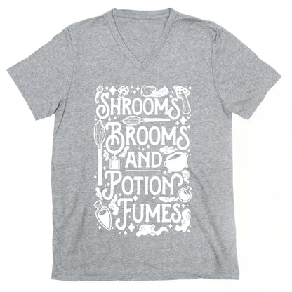 Shrooms Brooms and Potion Fumes V-Neck
