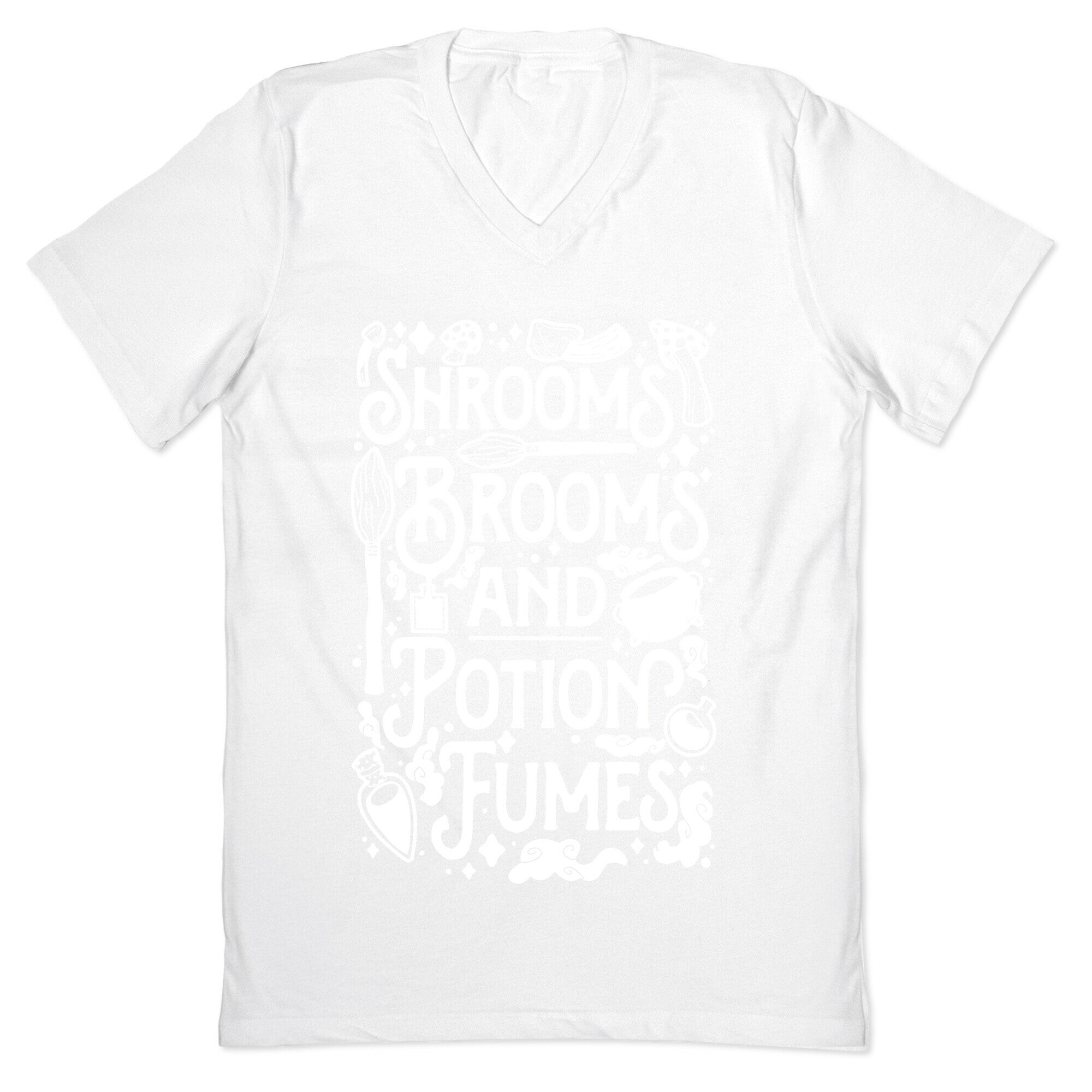 Shrooms Brooms and Potion Fumes V-Neck