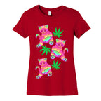 Rainbow Weed Kitty Women's Cotton Tee
