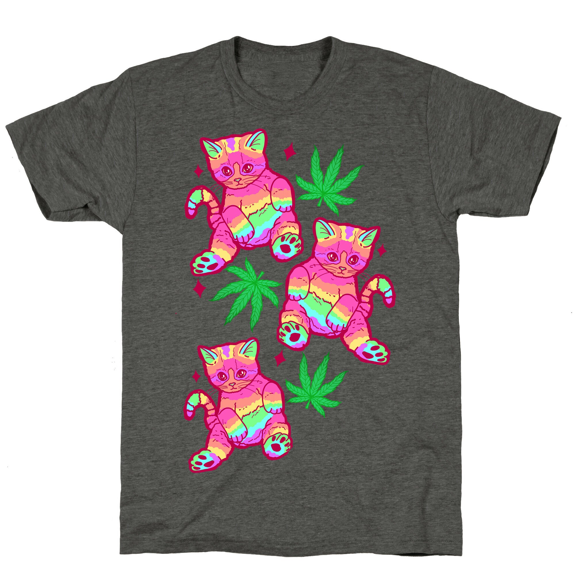 Rainbow Weed Kitty Unisex Triblend Tee