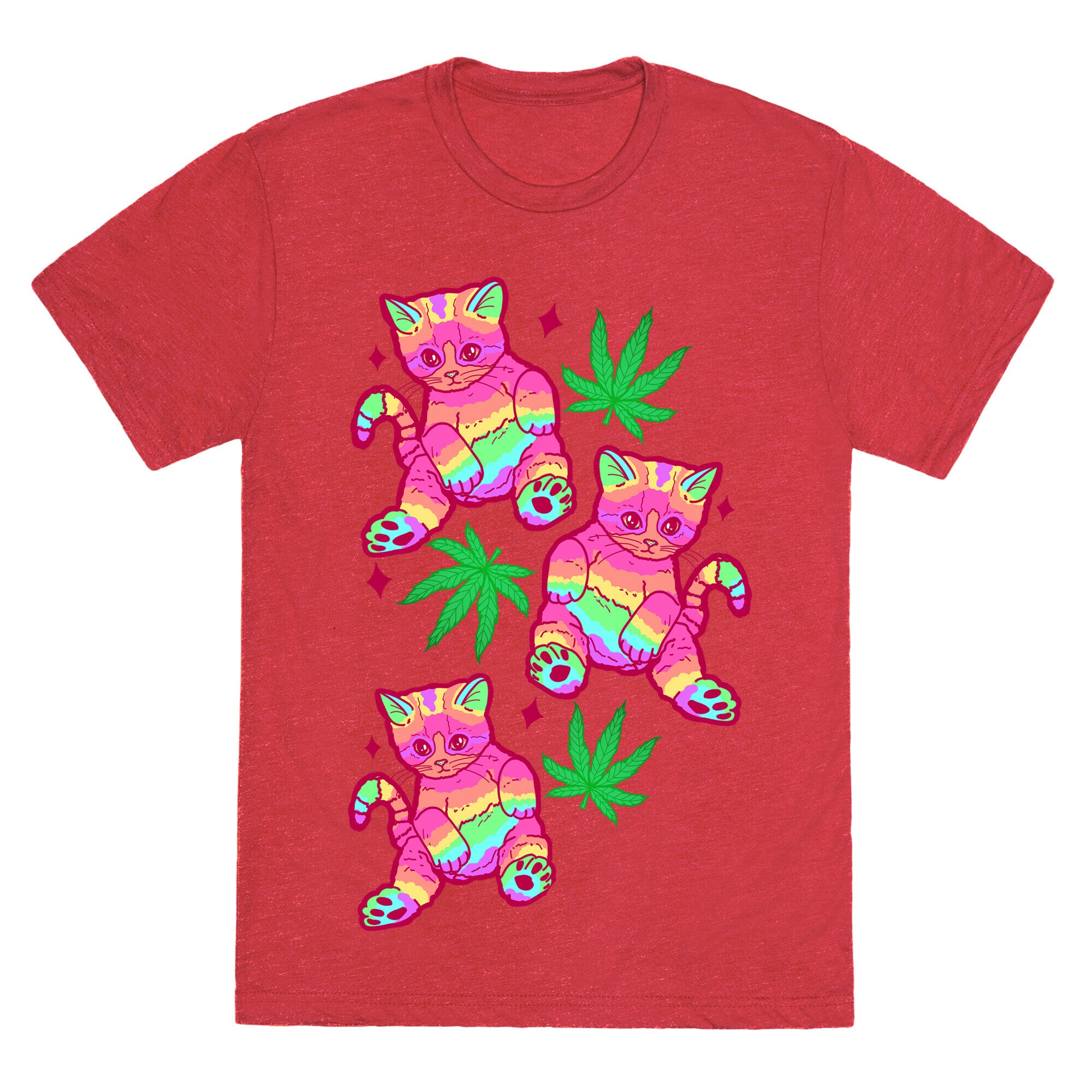Rainbow Weed Kitty Unisex Triblend Tee