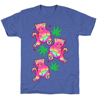 Rainbow Weed Kitty Unisex Triblend Tee