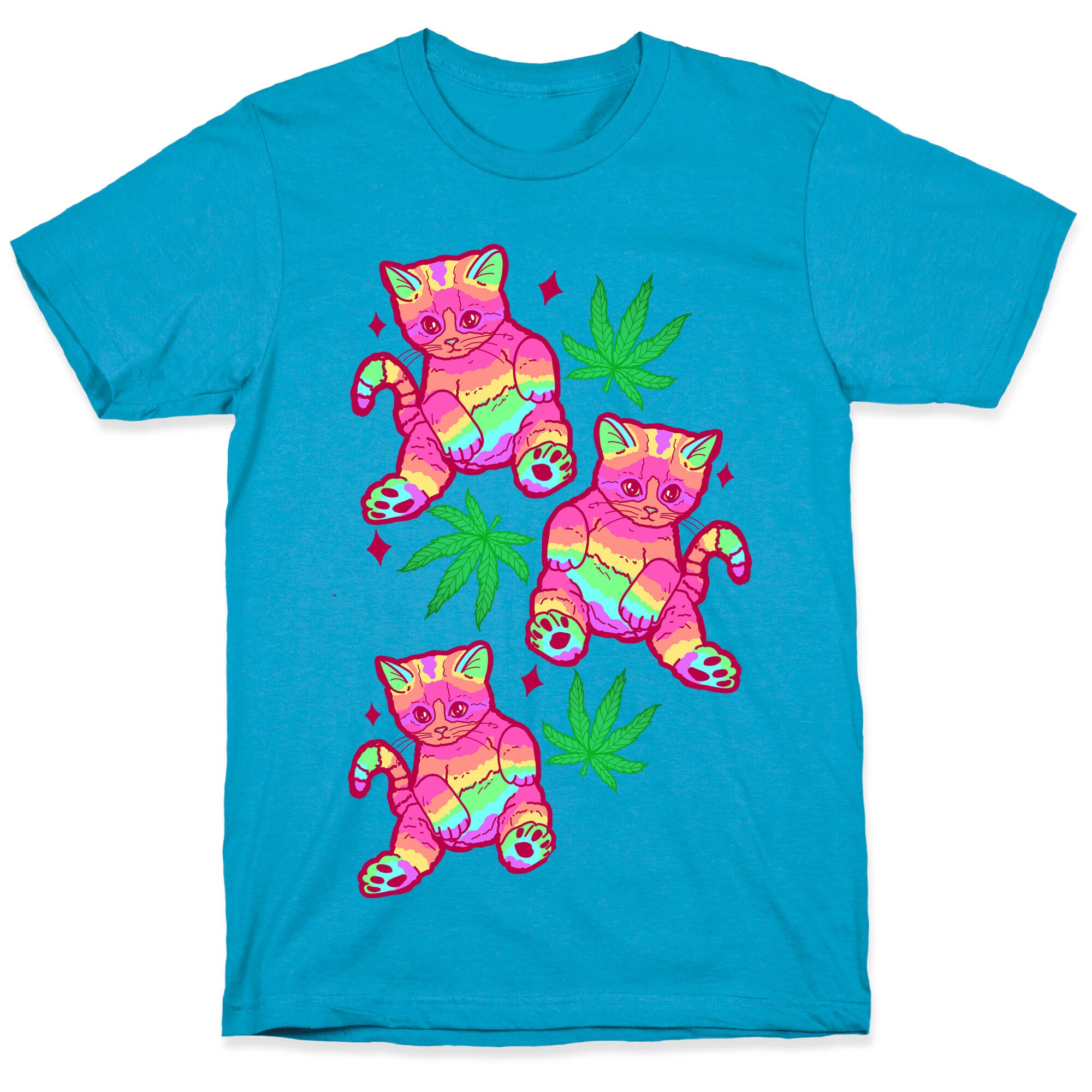 Rainbow Weed Kitty Unisex Triblend Tee