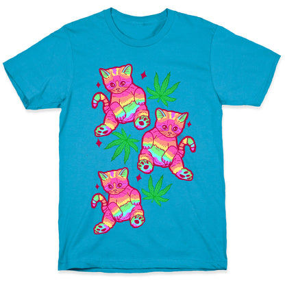 Rainbow Weed Kitty Unisex Triblend Tee