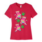 Rainbow Weed Kitty Women's Cotton Tee