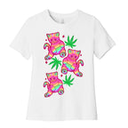 Rainbow Weed Kitty Women's Cotton Tee