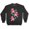 Rainbow Weed Kitty Crewneck Sweatshirt