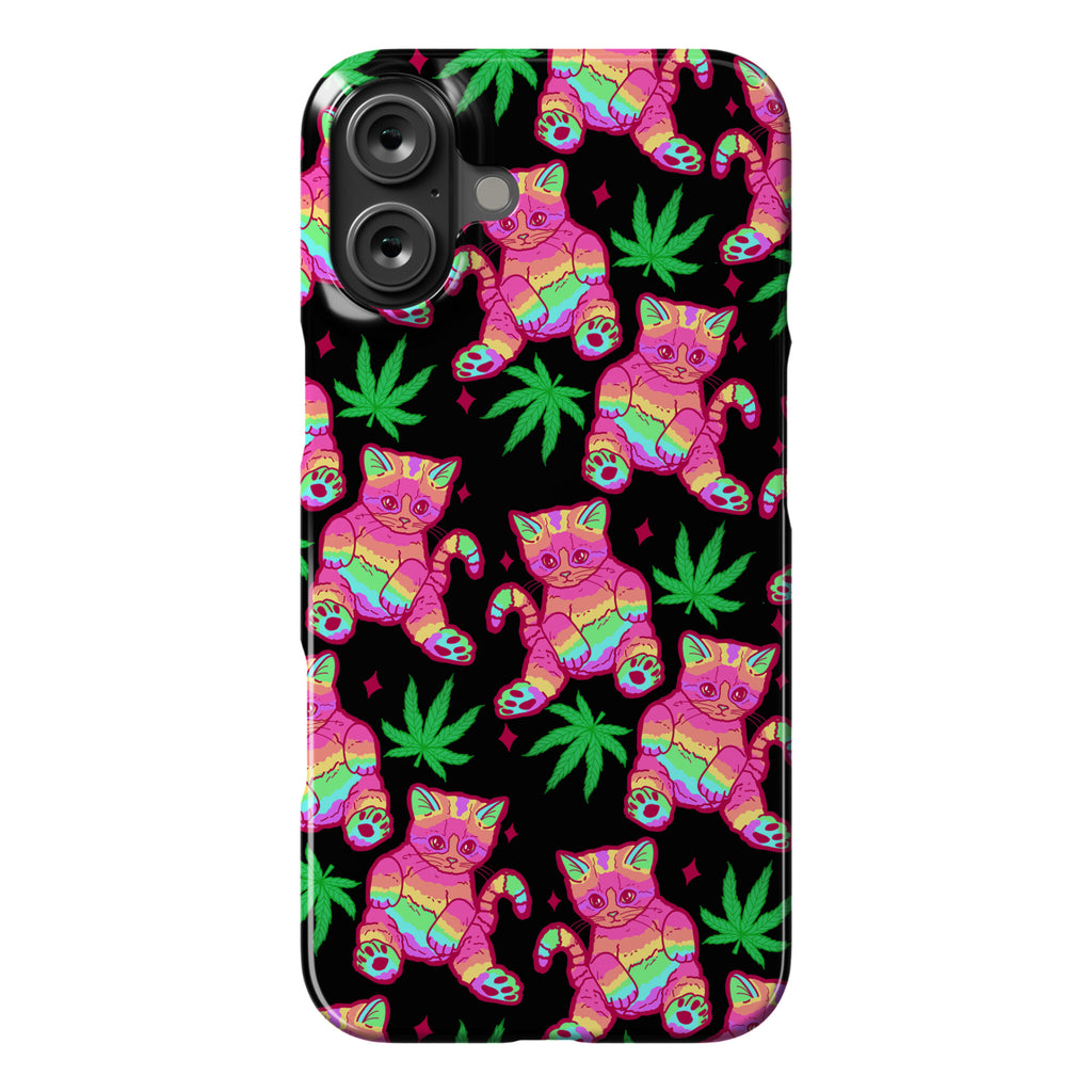 Rainbow Weed Kitty Phone Case