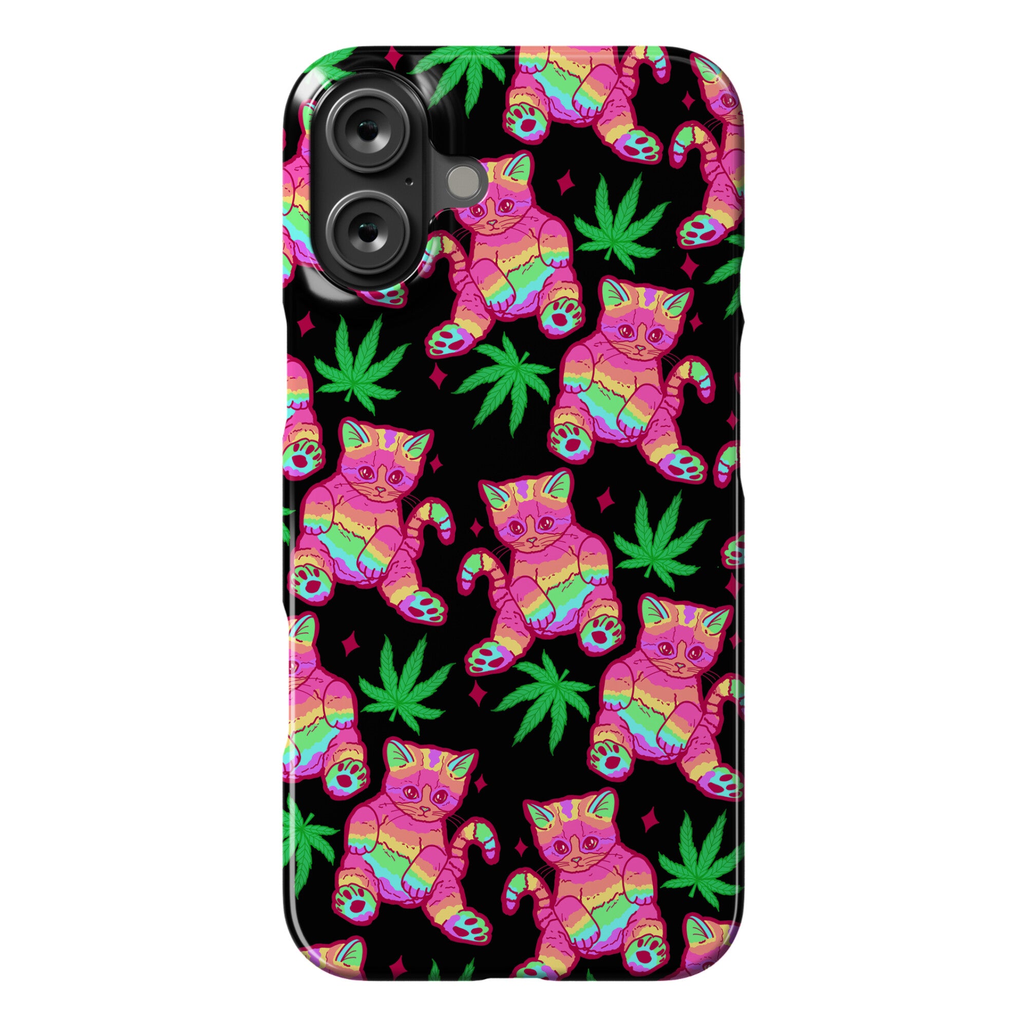Rainbow Weed Kitty Phone Case