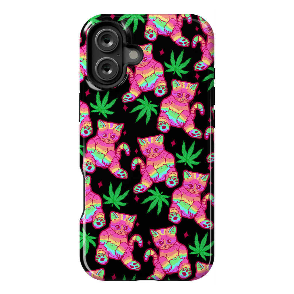 Rainbow Weed Kitty Phone Case