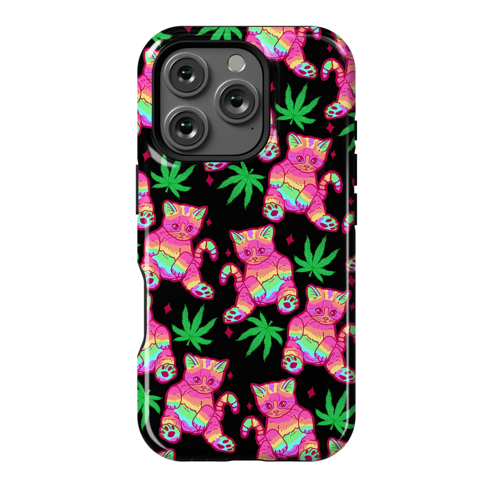 Rainbow Weed Kitty Phone Case