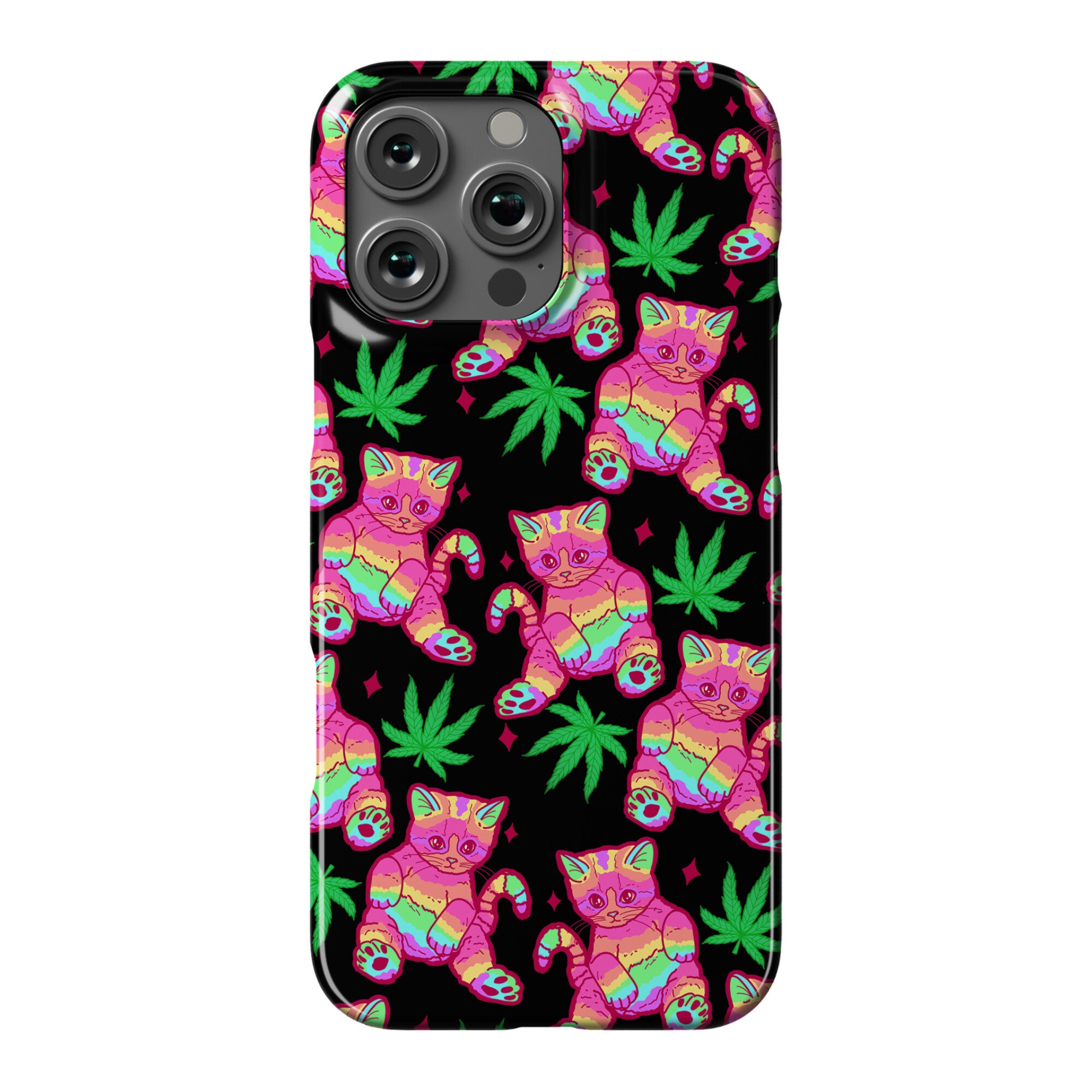 Rainbow Weed Kitty Phone Case