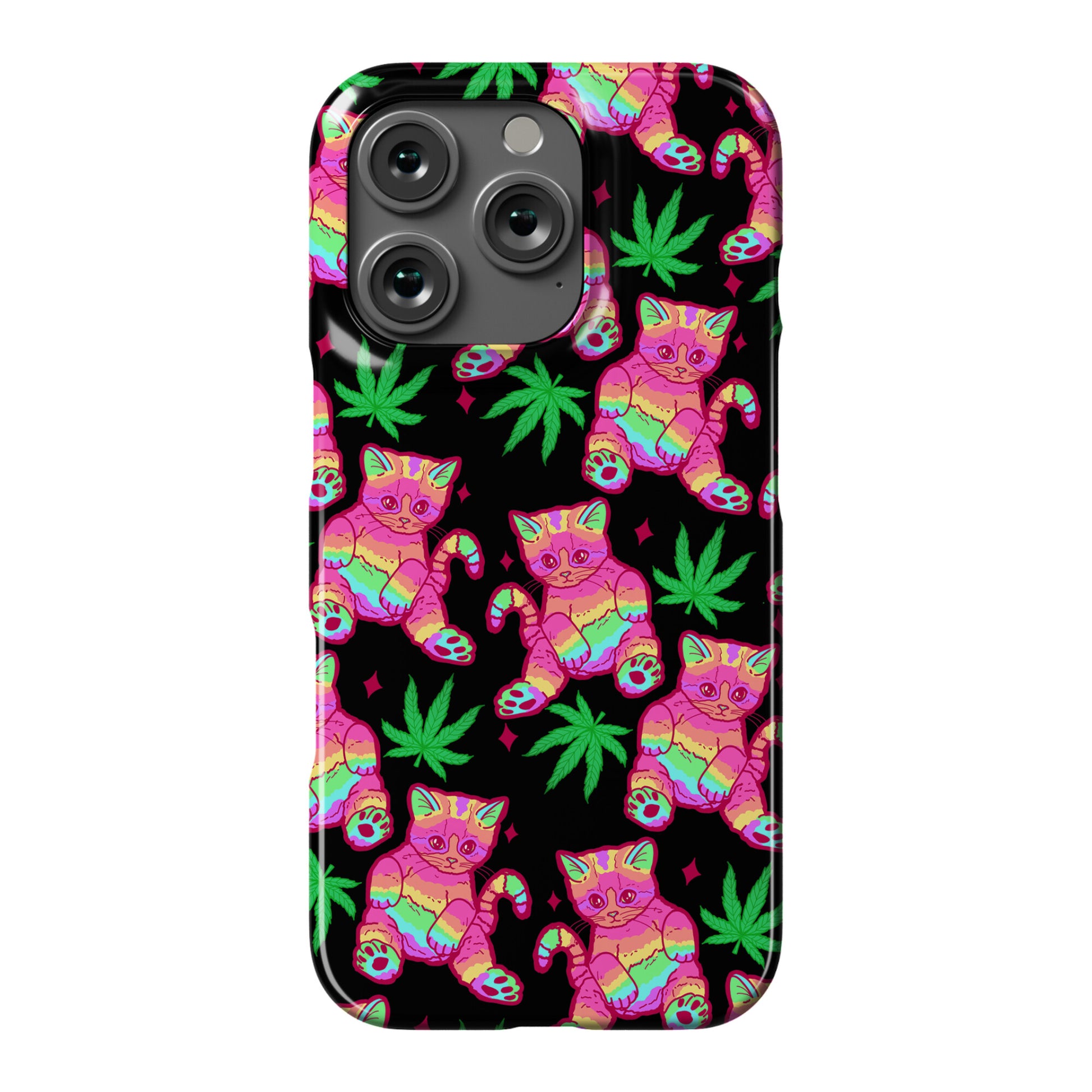 Rainbow Weed Kitty Phone Case