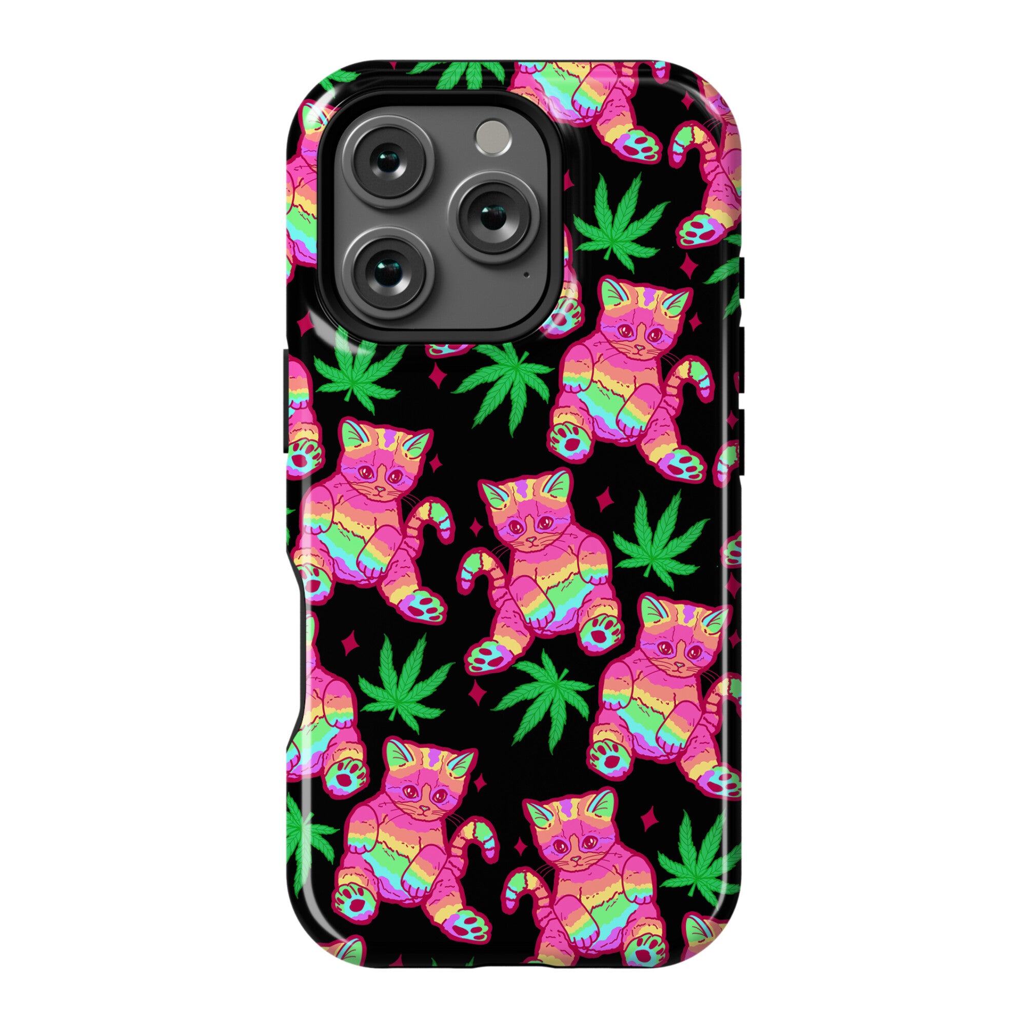 Rainbow Weed Kitty Phone Case