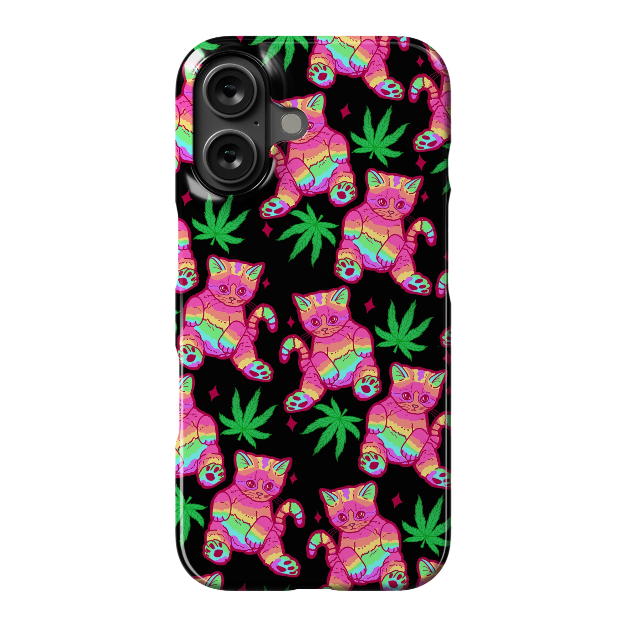 Rainbow Weed Kitty Phone Case
