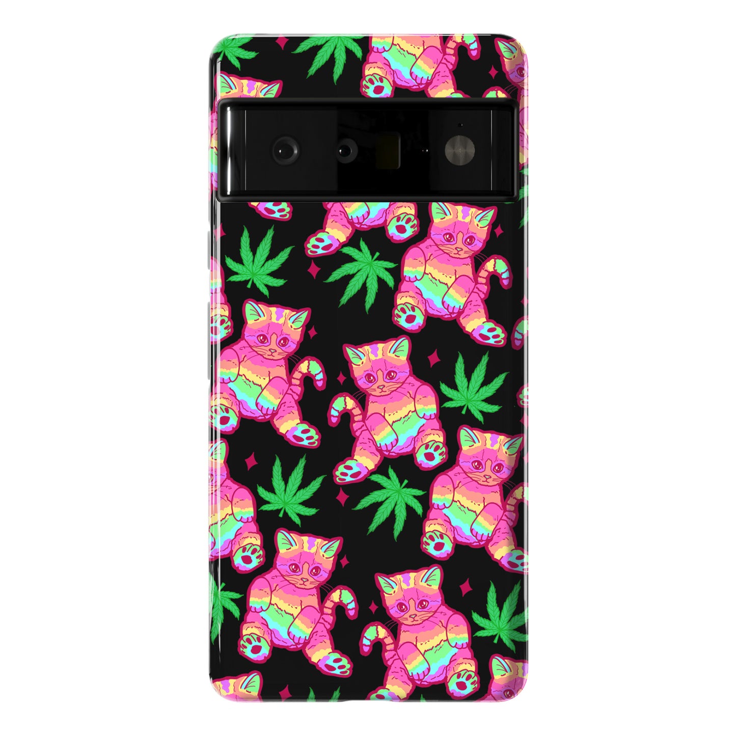 Rainbow Weed Kitty Phone Case