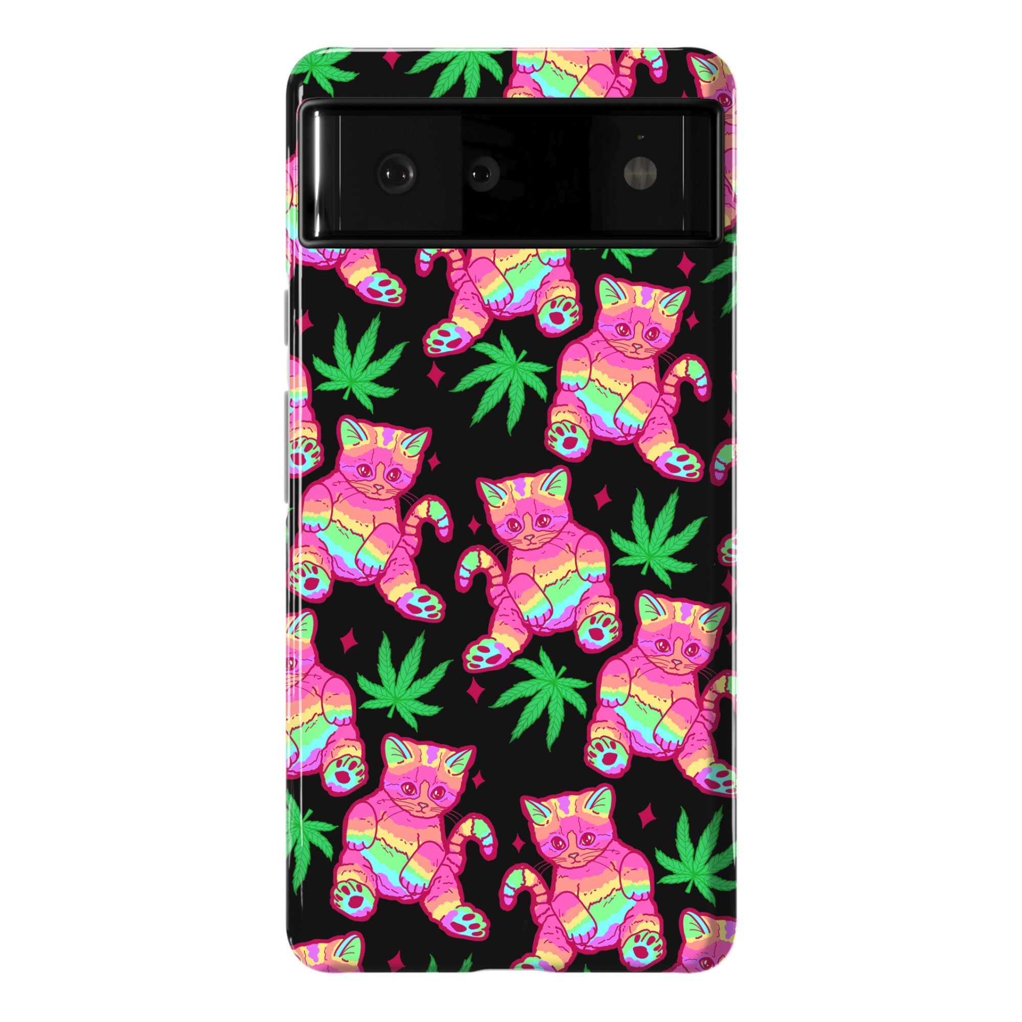 Rainbow Weed Kitty Phone Case