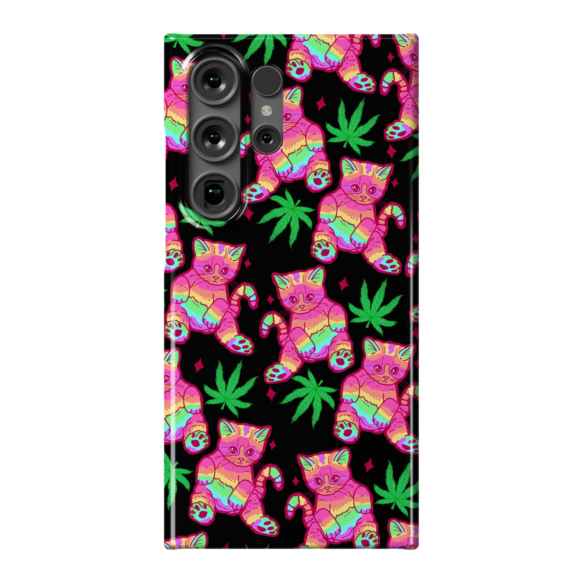 Rainbow Weed Kitty Phone Case