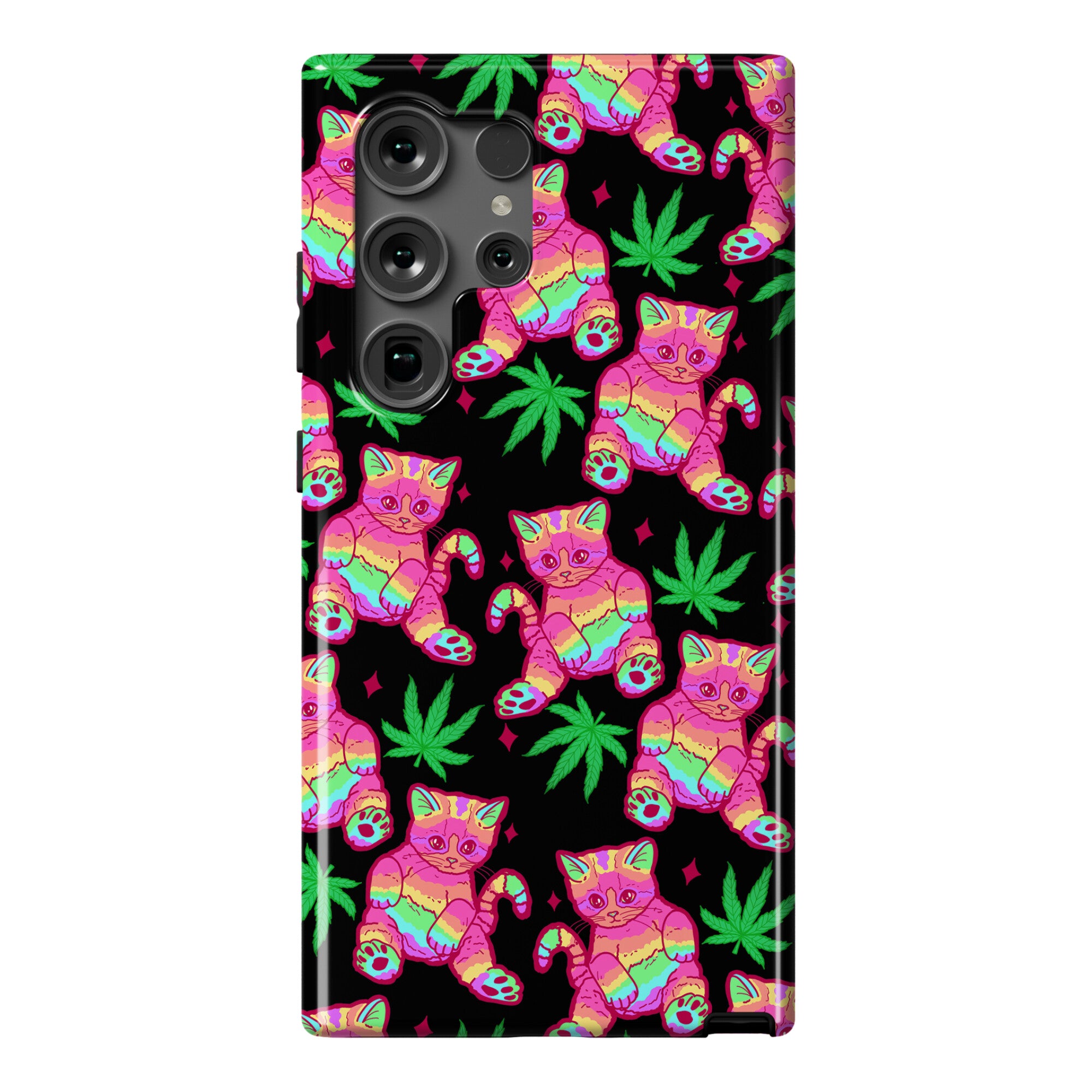 Rainbow Weed Kitty Phone Case