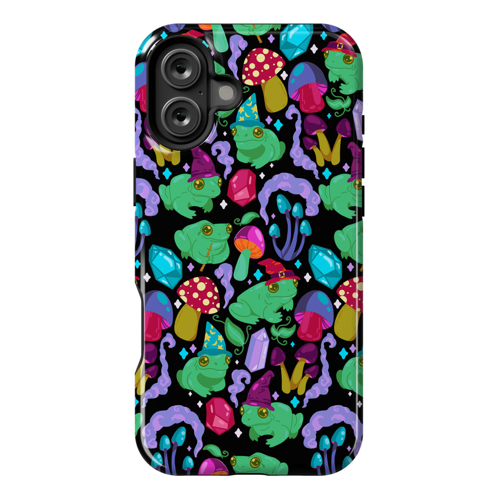Magical Mushroom Frogs Pattern Phone Case
