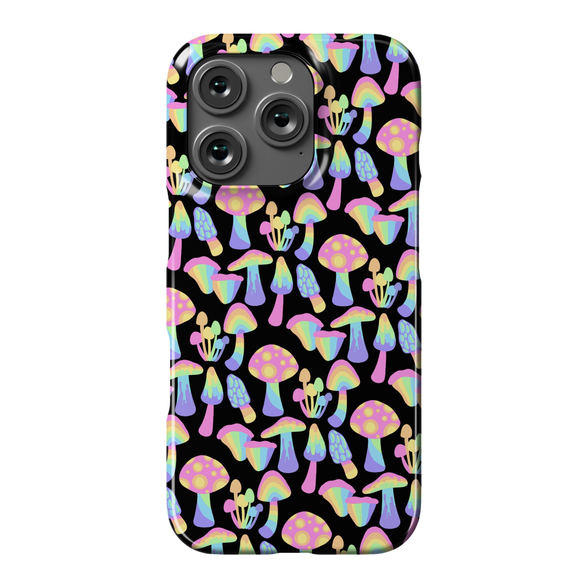 Pastel Rainbow Mushrooms Pattern Phone Case