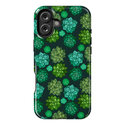 Green Succulent Pattern Phone Case