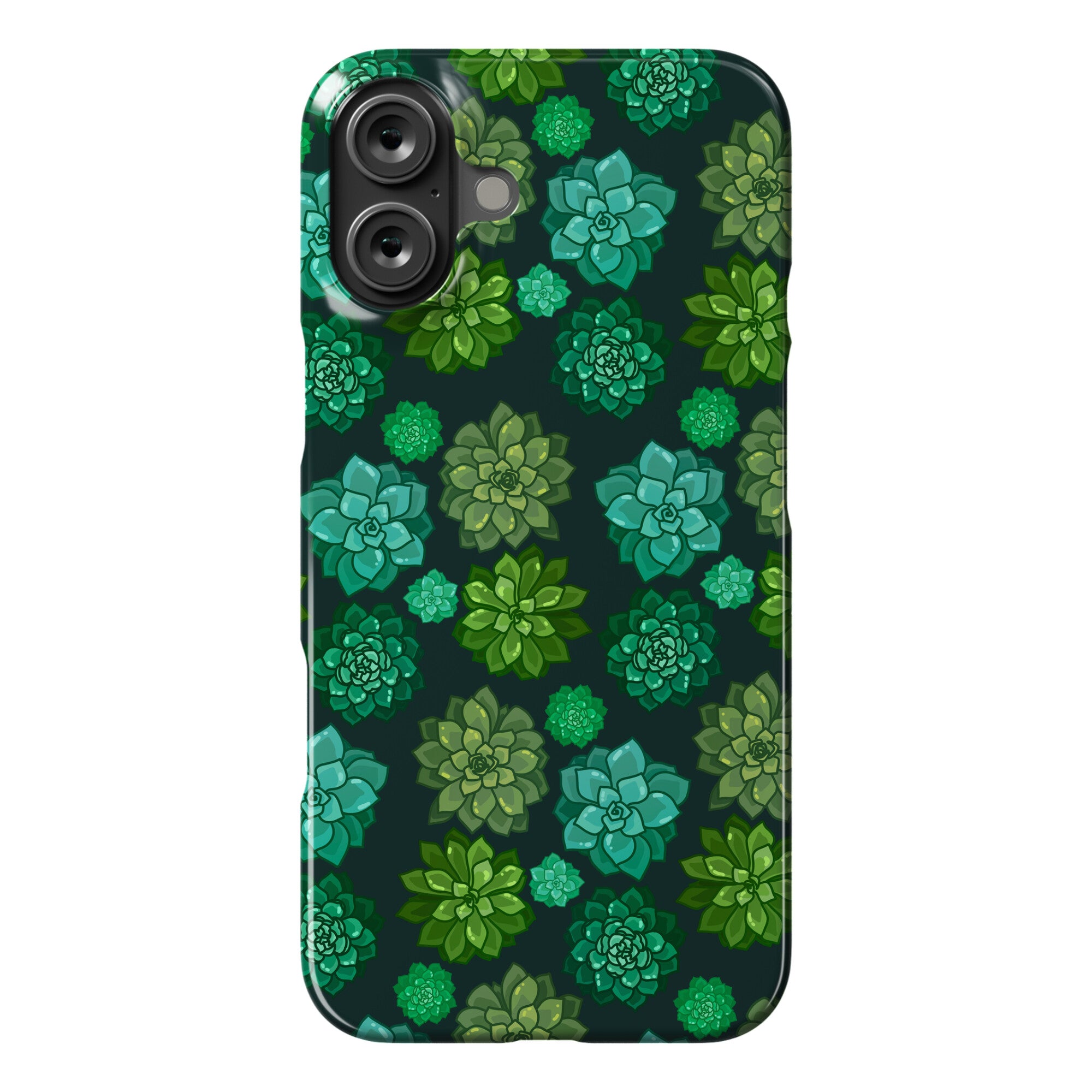 Green Succulent Pattern Phone Case
