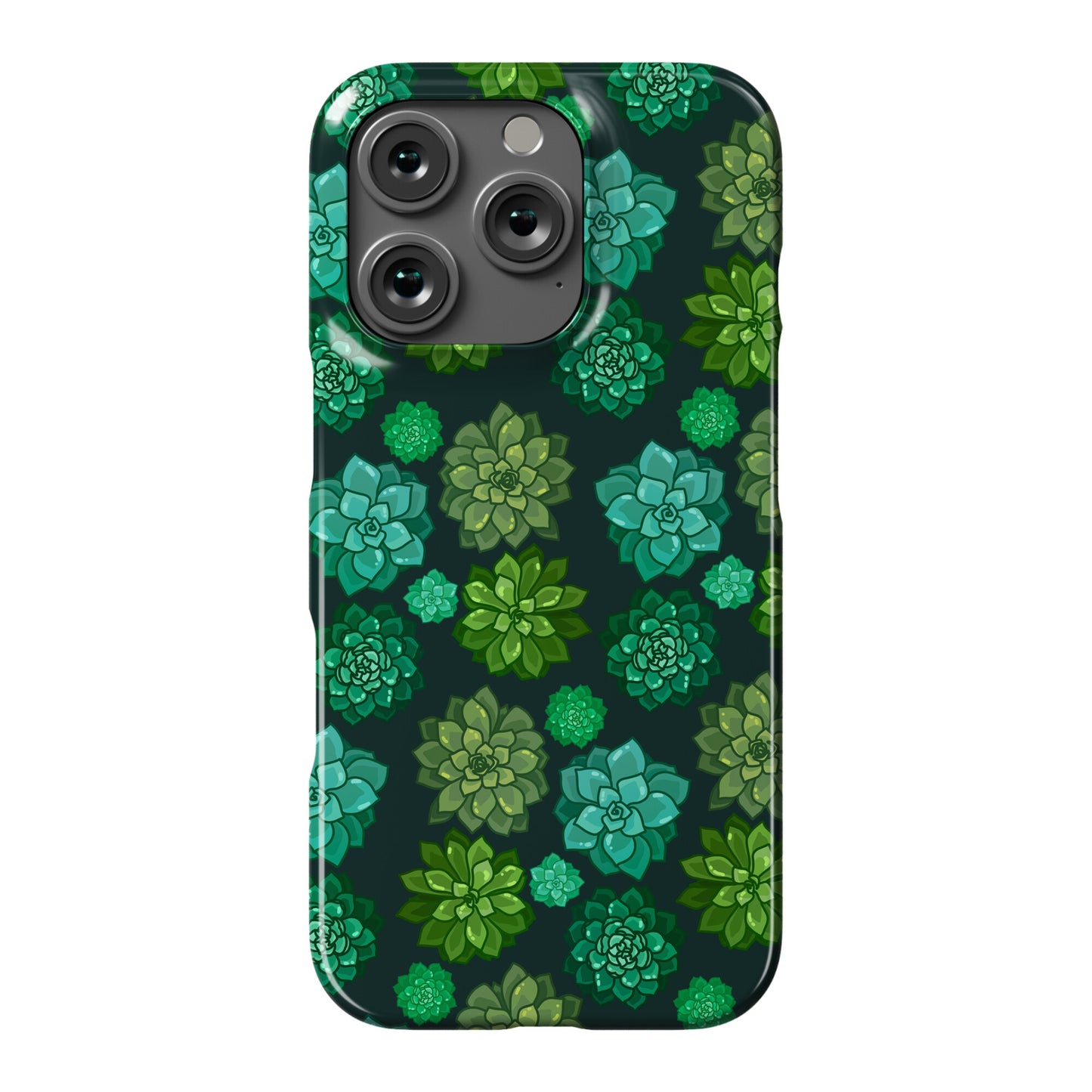 Green Succulent Pattern Phone Case