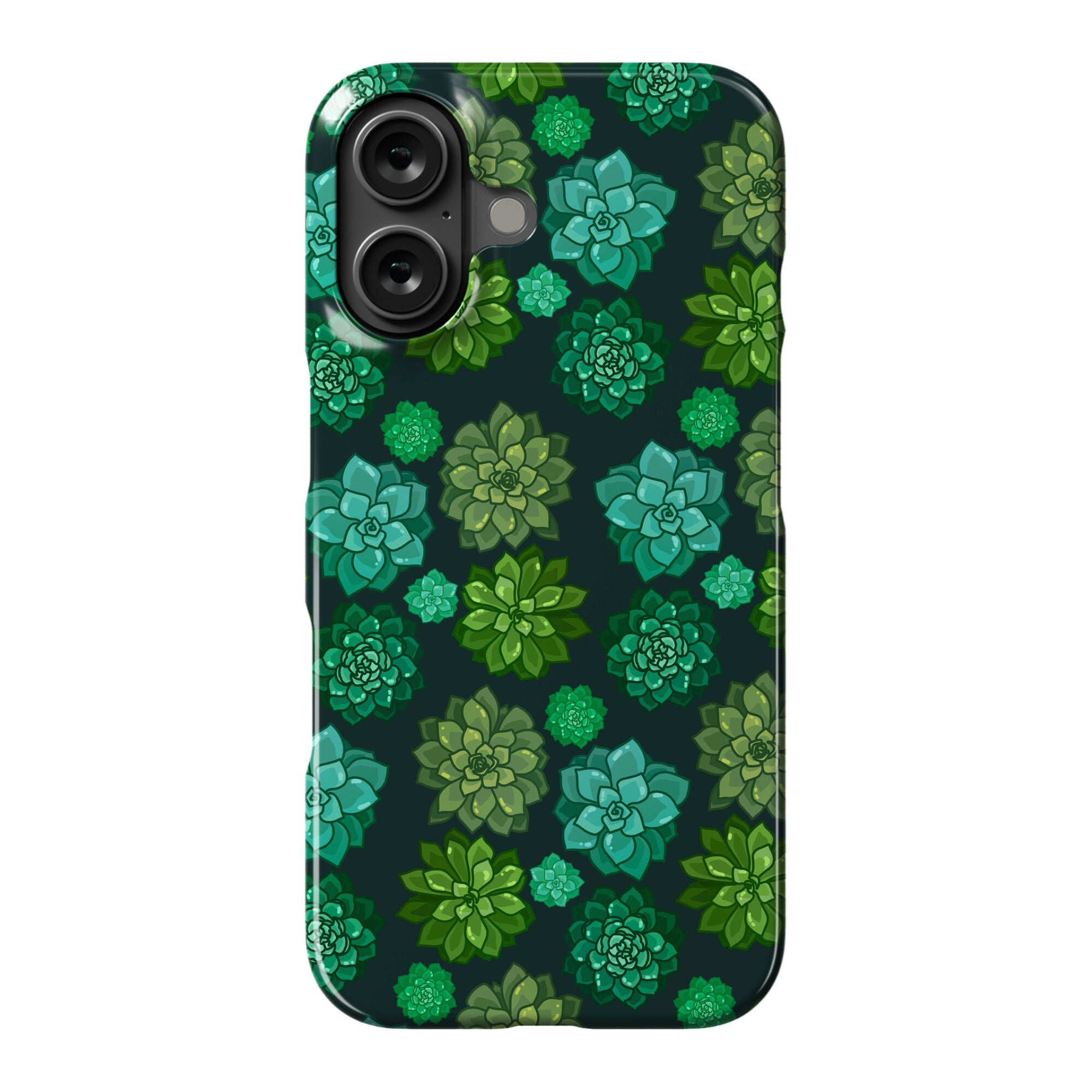 Green Succulent Pattern Phone Case