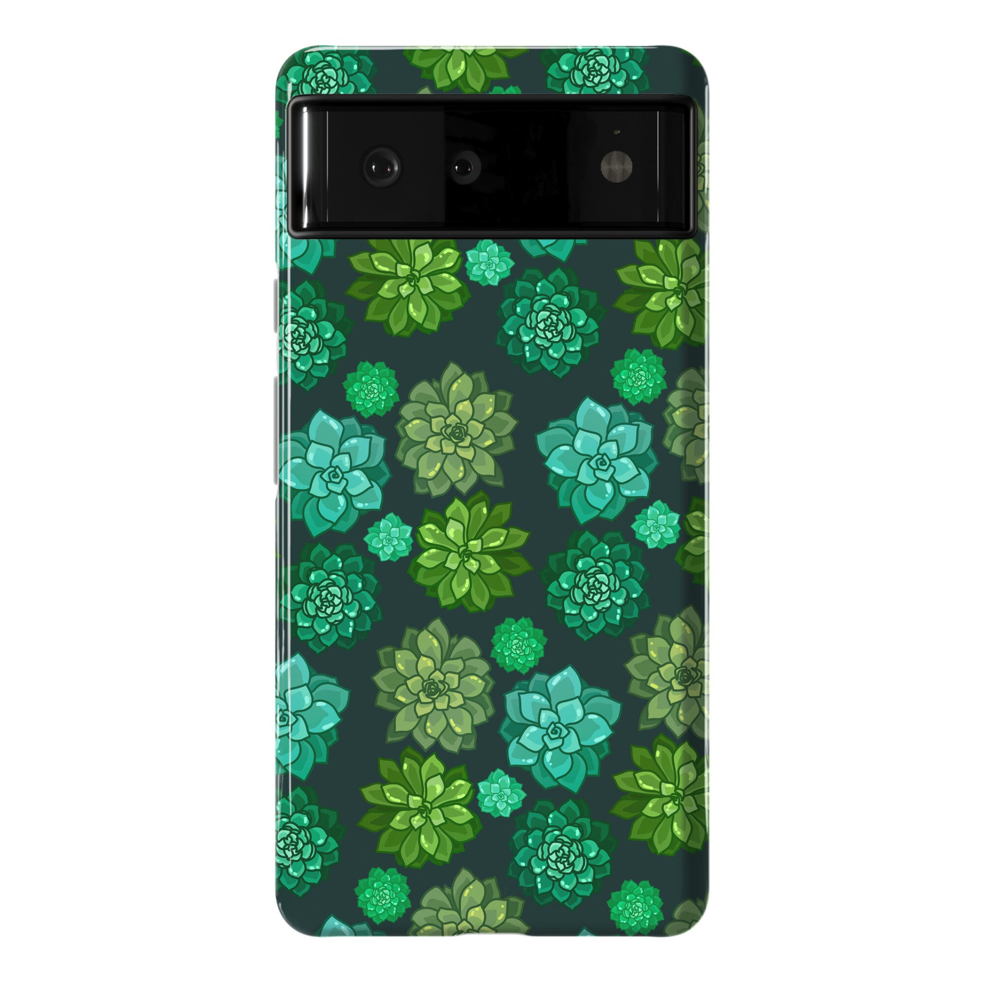 Green Succulent Pattern Phone Case