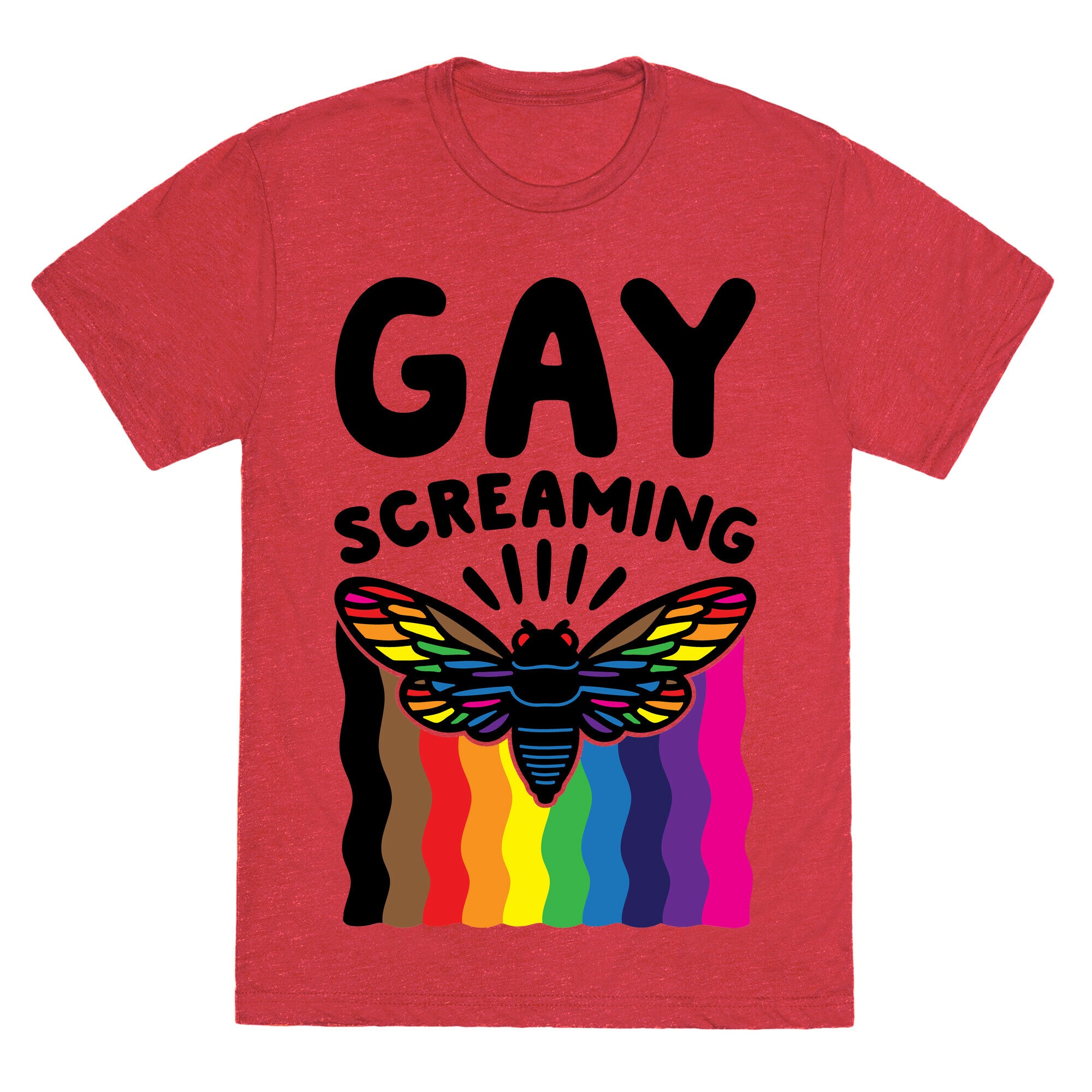 Gay Screaming Cicada Parody Unisex Triblend Tee