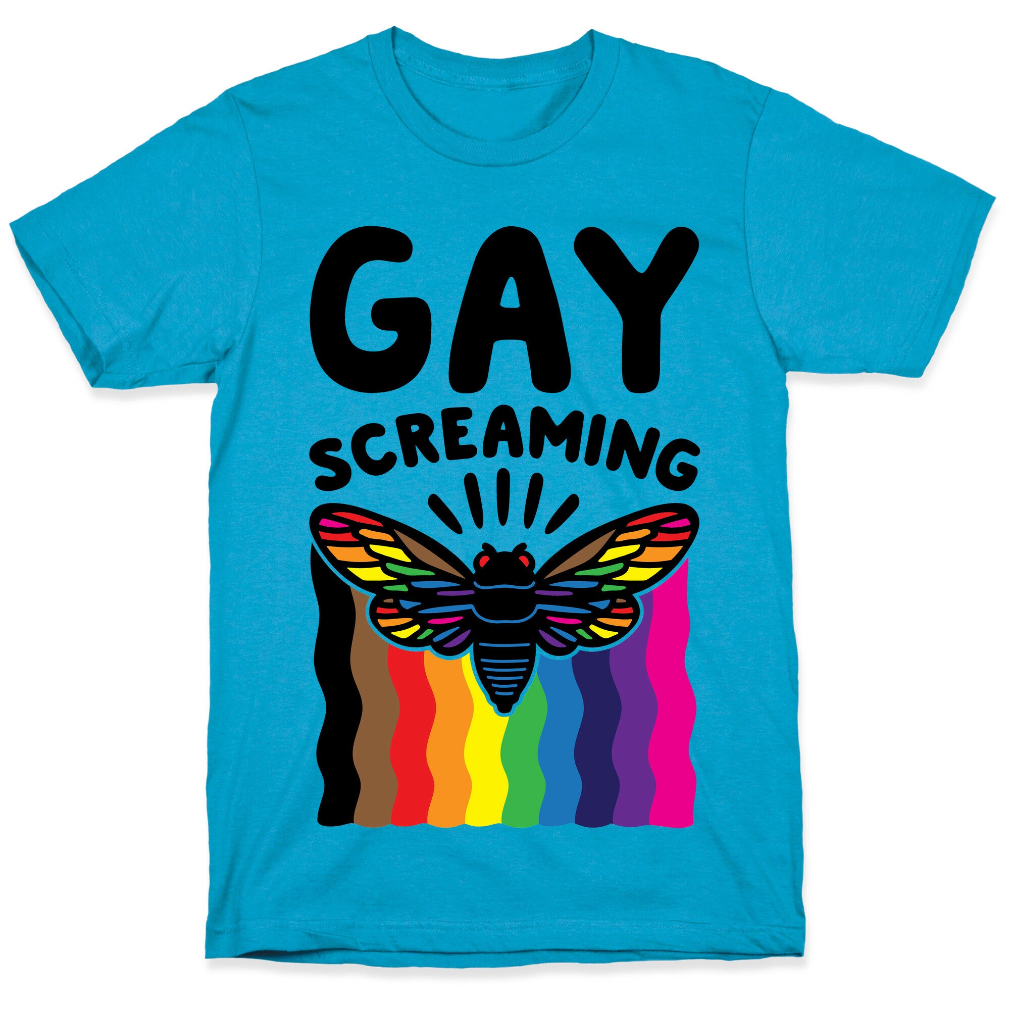 Gay Screaming Cicada Parody Unisex Triblend Tee