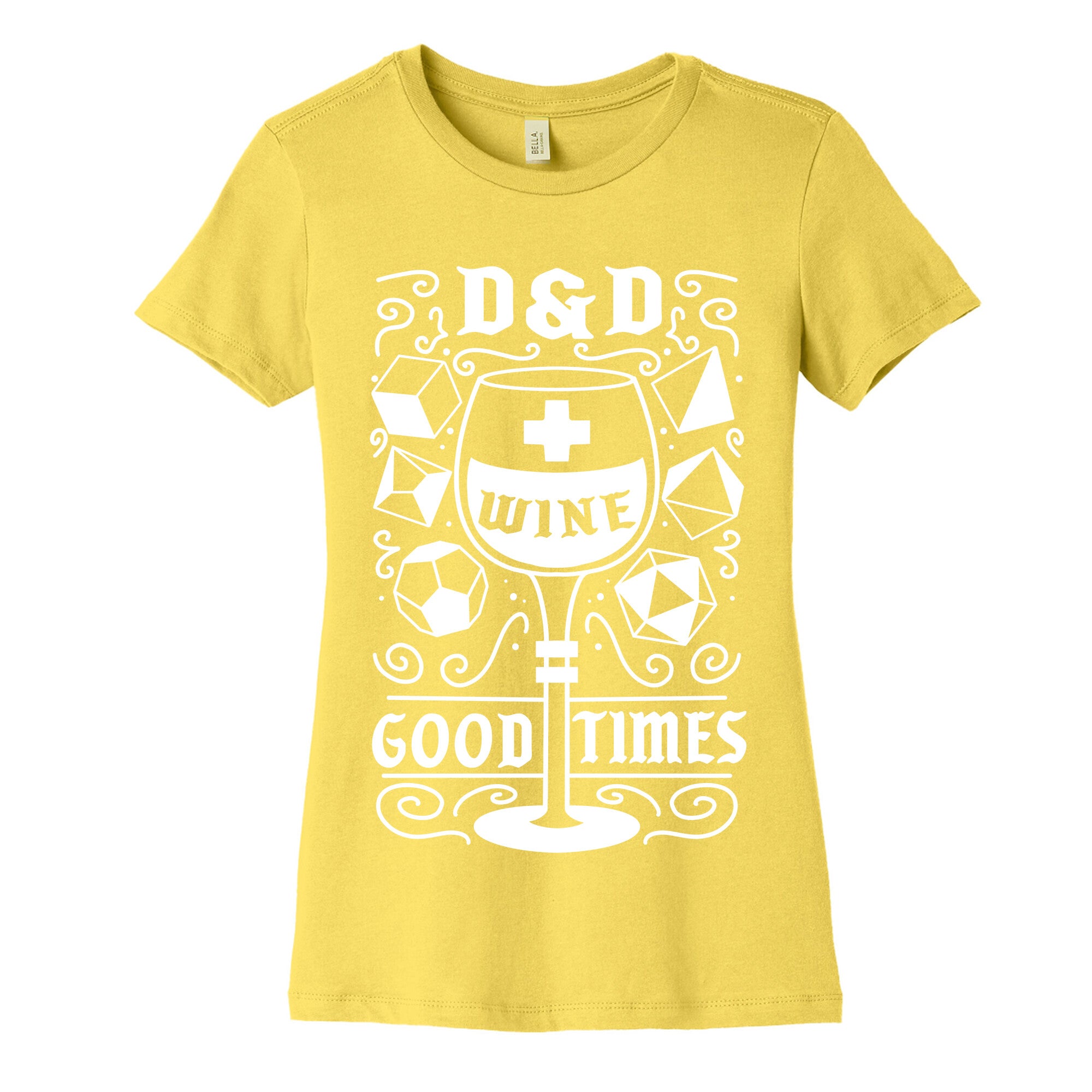 D&D + Wine = Good Times Women's Cotton Tee