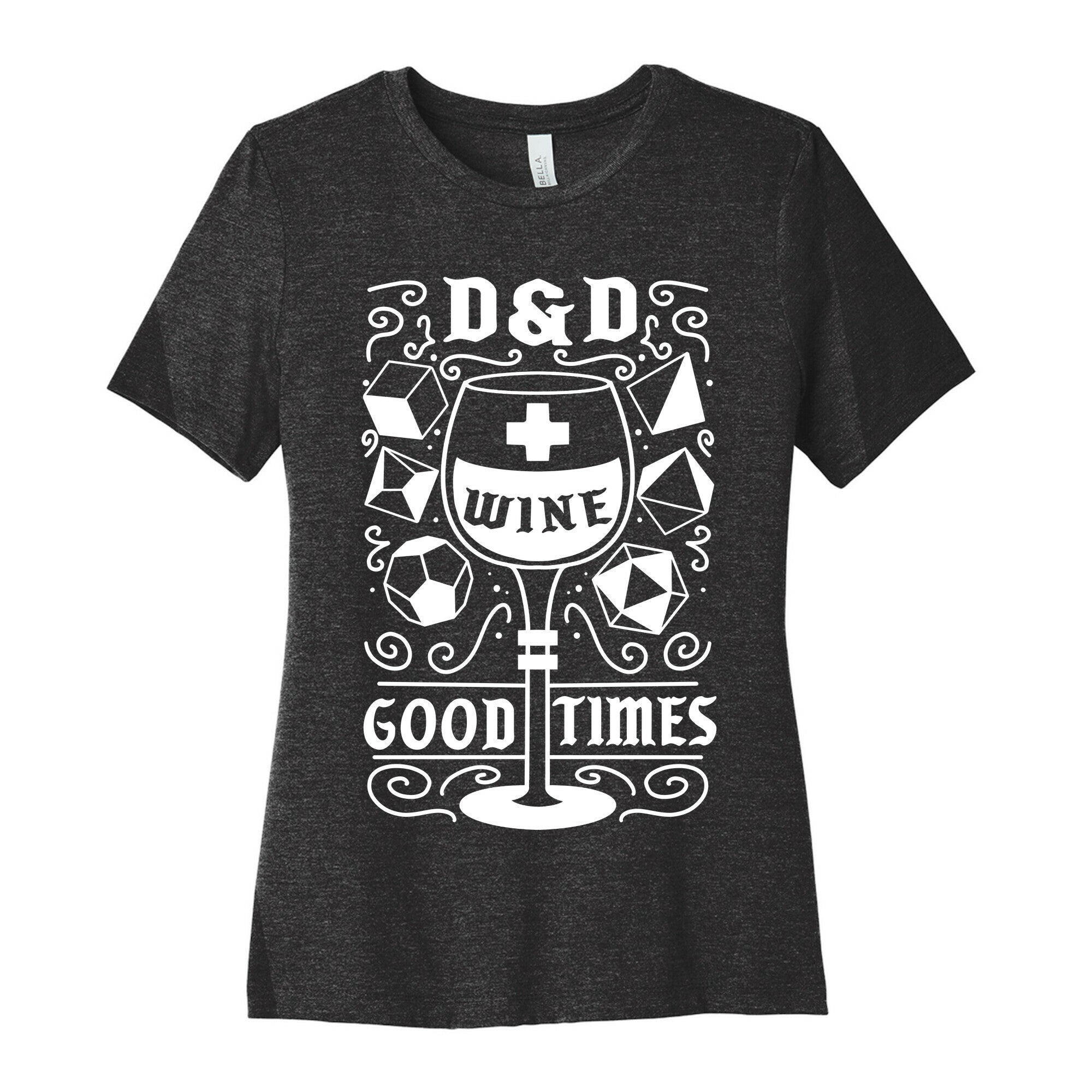 D&D + Wine = Good Times Women's Cotton Tee
