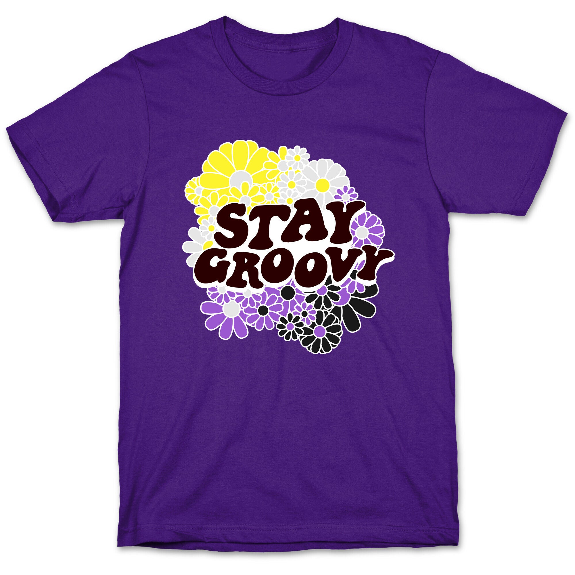 Stay Groovy (Nonbinary Flag Colors) T-Shirt