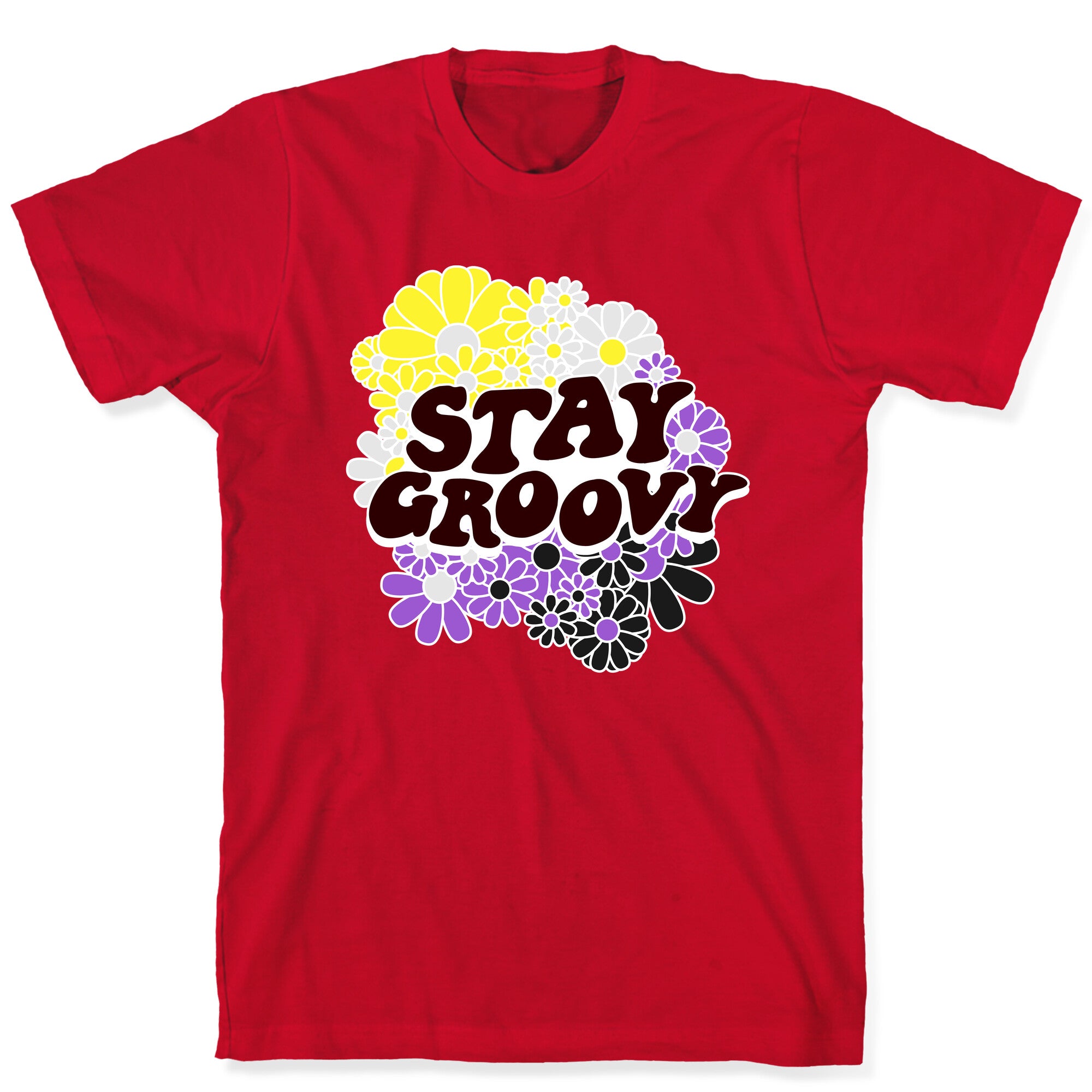 Stay Groovy (Nonbinary Flag Colors) T-Shirt
