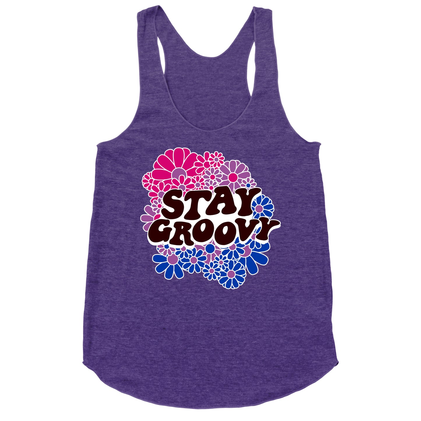 Stay Groovy (Bi Flag Colors) Racerback Tank